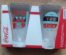2 Boxed Coca Cola Glasses