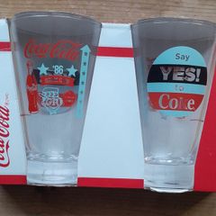 2 Boxed Coca Cola Glasses