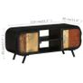 TV Cabinet 110x30x45 cm Solid Reclaimed Wood Image 8