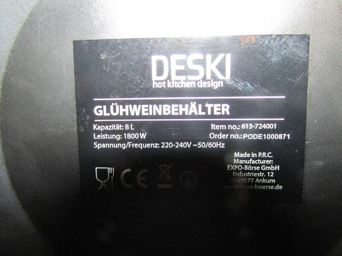 DESKI electric urn water boiler 8L