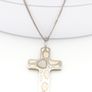 Signed Sterling Silver Cross Necklace, Mother Of Pearl Accent Image 6