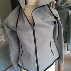 Gym and Coffee Duck Egg Blue Zip up Hoodie - Size L