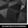 50x50cm 3D Wall Panel Self-Adhesive Tile White/Black 13Pcs Tiles PVC Wall Decorative Home Living Room Kitchen TV Backdrop Image 3