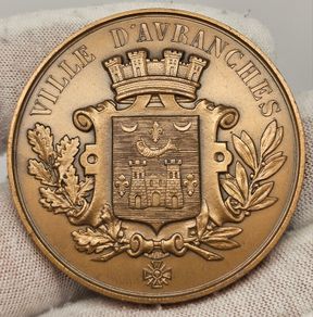 Ville D'avranches Medal 1987-11-30 1986 Bronze Medal Minister Michael O'Kennedy