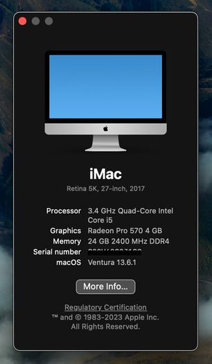 IMAC 27 Inch 5K Retina Display