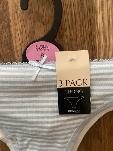 Brand New 3 pack Thongs UK 8