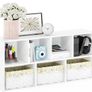 7-Cube Bookshelf, Bookcase, 9.4 x 19.5 x 41.7, for Living Room, Bedroom, Home Office, White Image 3