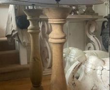 Rockhill interiors teak lamp Flamant