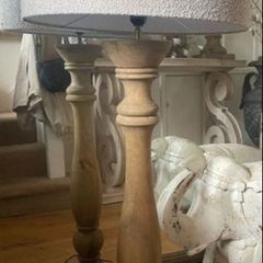 Rockhill interiors teak lamp Flamant