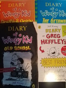 Diary of a Wimpy Kid, Jeff Kinney x 4 books