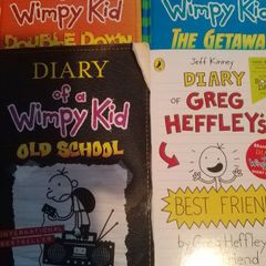 Diary of a Wimpy Kid, Jeff Kinney x 4 books
