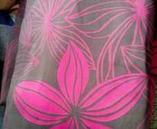 90 x 90 Black and Pink Heavy Curtains.  Ring Top