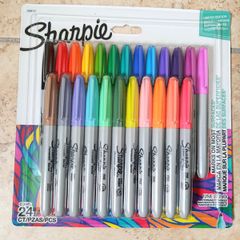 Sharpie Limited Edition 24 PCS Fine Permanent Marker Assorted Colours Pens NEW