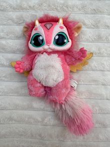 Magic Mixies Interactive Pink Mixie Plush Lights & Sounds approx. 7" Used CUT HAIR Dirty Used Please see photos