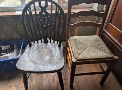 wooden chairs