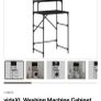 vidaXL Washing Machine Cabinet Black 0ak Image 2