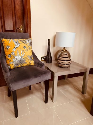 high gloss side table