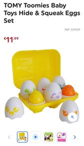 TOMY Toomies Baby Toys Hide & Squeak Eggs Set
