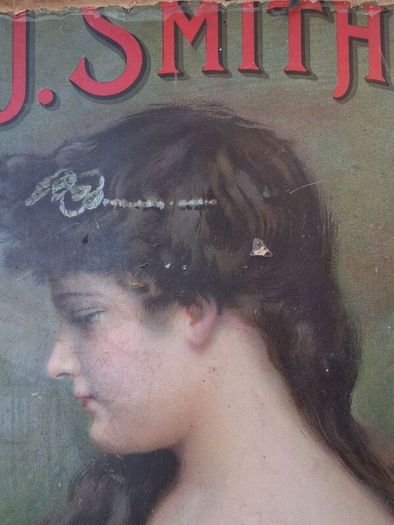 Original F&J Smiths Sun Cured # igarettes Sign (1910)