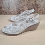 womens LISA KAY LONDON wedge sandals espadrilles shoes white sequins slingback Size UK 7 EU 40 Image 7