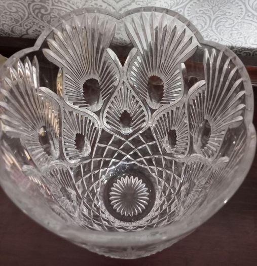 Waterford crystal Peacock vase.
