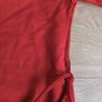 GUESS Red Bodycon Midi Dress Rhinestone Logo Side Tie Detail Size M cotton Image 6