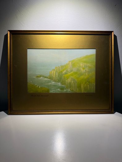 R.D. Sherrin (D.A. Niel) Pair of Original Gouaches - Lands End & Kynance Rocks, Cornwall