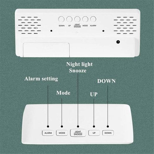 NEW SALE | LED Digital Mirror Alarm Clock with Temperature & Date Calendar for Bedside, Bedroom, Office, Snooze, Adjustable Brightness