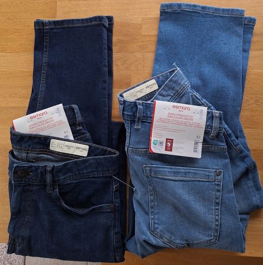 Two pairs of Esmara Men's Straight Fit Jeans - Size 32/32