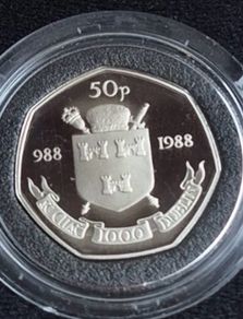 1988 Dublin Millennium 50p Proof Coin