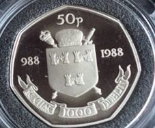 1988 Dublin Millennium 50p Proof Coin