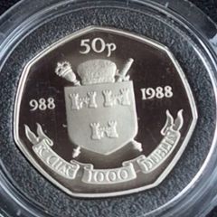 1988 Dublin Millennium 50p Proof Coin