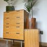 mid century cabinet sideboard drawers stock Image 7