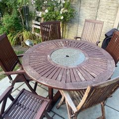 Teak garden table & chairs