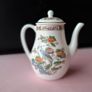 Vintage Wedgwood Kutani Crane Miniature Coffee Pot with Lid Bone China Image 5
