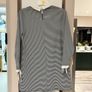 Black and white stripped shirt dress Image 2