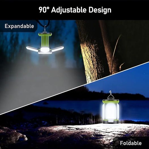Camping Lantern Rechargeable, 2000 Lumen Ultra Bright Camping Lights Lamp - 7 Light Modes, 60 LED Hanging Tent Lamp, 10+ Hrs Battery Life for Outdoor, Power Cuts, Emergency, Fishing, Hiking etc