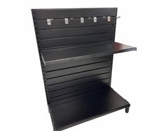 Single Sided Slat Panel Shelf | Black | 1350mm