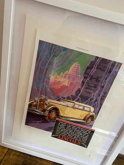 Antique French advertising print from 1930's