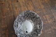 silverplate rose basket