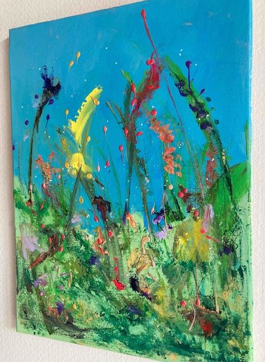 Original Painting Irish Floral art flowers