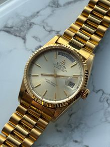 Gold Automatic Elgin DayDate Watch