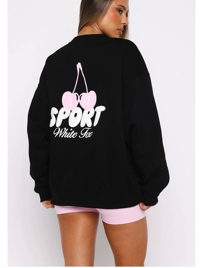 White Fox Oversized Sweatshirt - Size L/XL