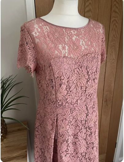 Marks & Spencer Rose Lace Dress Size Uk 22