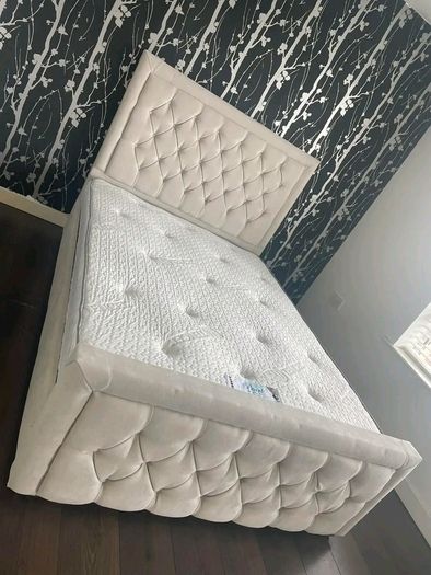 Double & King Size Bed Frame With Mattress Opt