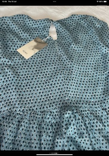 dress Bnwt short sleeved blue summer dress ichi clothing small 10