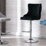Modern Velvet Bar Stools Set Height Adjustable Counter Stools with Backrest Image 2