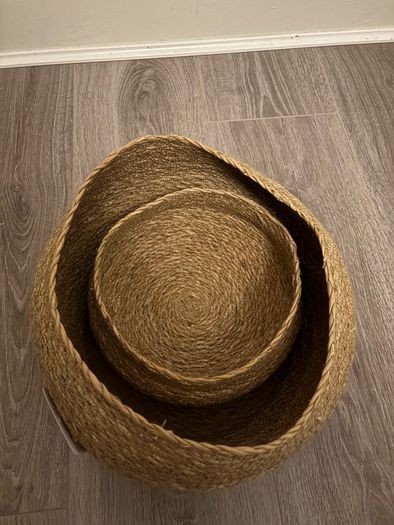 Pack of 2 seagrass baskets