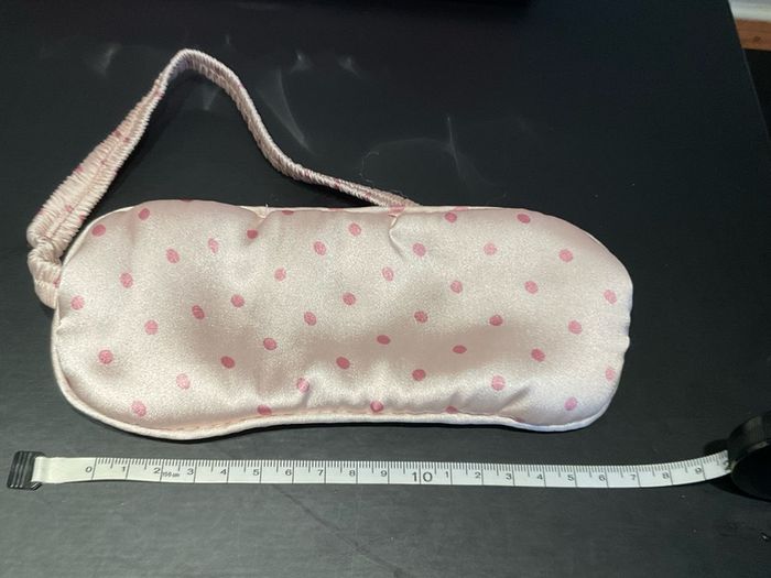 Their Nibs  pink polka dot eye mask and scrunchie set