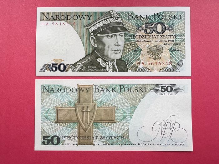 Poland. 50 Zlotych  1988 . Pick 142c ( Uncirculated )